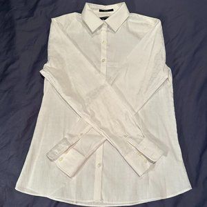 NWT Lands' End Long-Sleeve, Tapered, Jacquard Button-Down Shirt